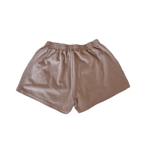 Soft High Waisted Tan Lounge Shorts - Picture 3 of 3